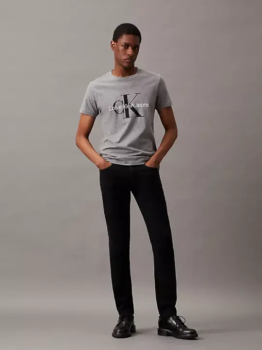 Erkek Ck Slım Taper Jean Pantolon - Siyah - Calvin Klein