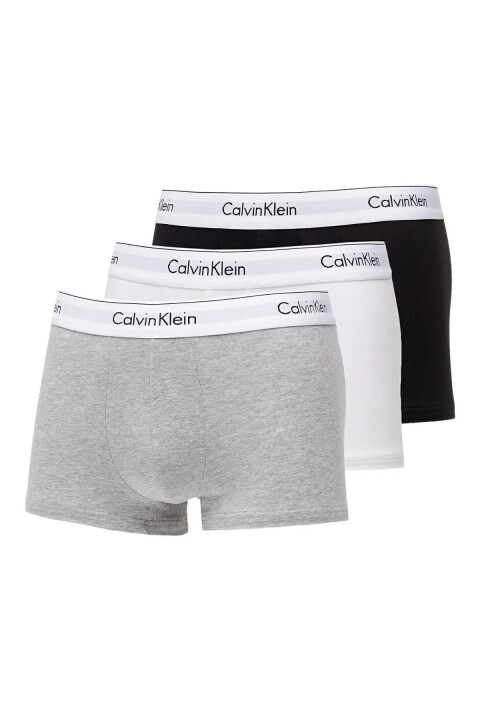 Erkek Ck Trunk 3Pk Underwear Boxer - Gri Beyaz Siyah - Calvin Klein