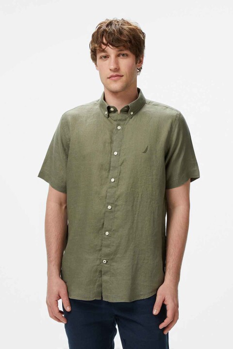 Erkek Classic Fit Gömlek - Haki - Nautica