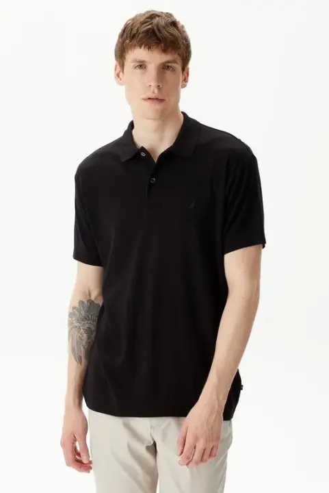 Erkek Classic Fit Kısa Kollu Polo - Siyah - Nautica