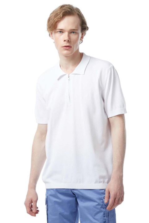 Erkek Classic Fit Kısa Kollu T-Shirt - Beyaz 