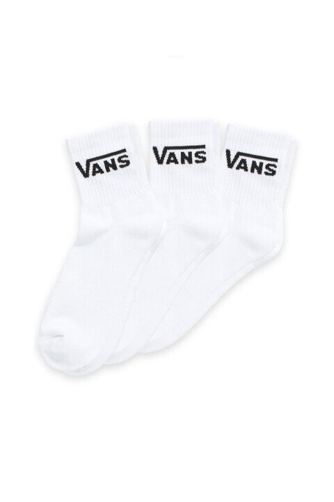 Erkek Classic Half Crew 3'lü Paket Kalın Çorap - Beyaz - Vans