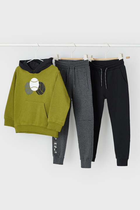 Erkek Çocuk 3'Lü Eşofman Takımı - Yeşil - Mayoral