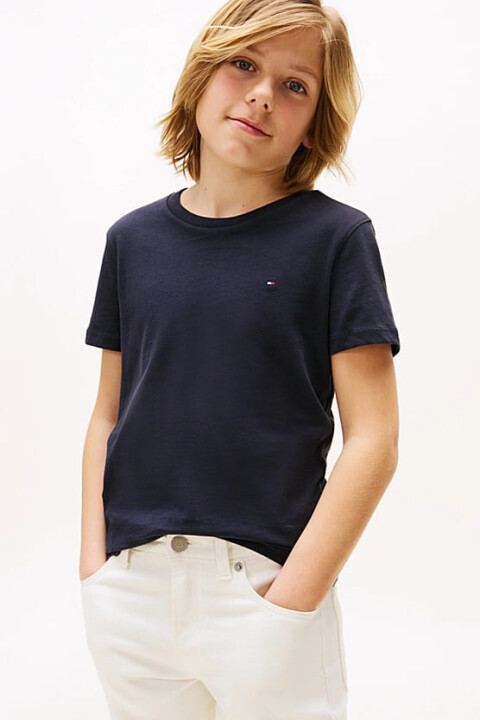 Erkek Çocuk Basic Pamuklu T-Shirt - Lacivert - Tommy Hilfiger