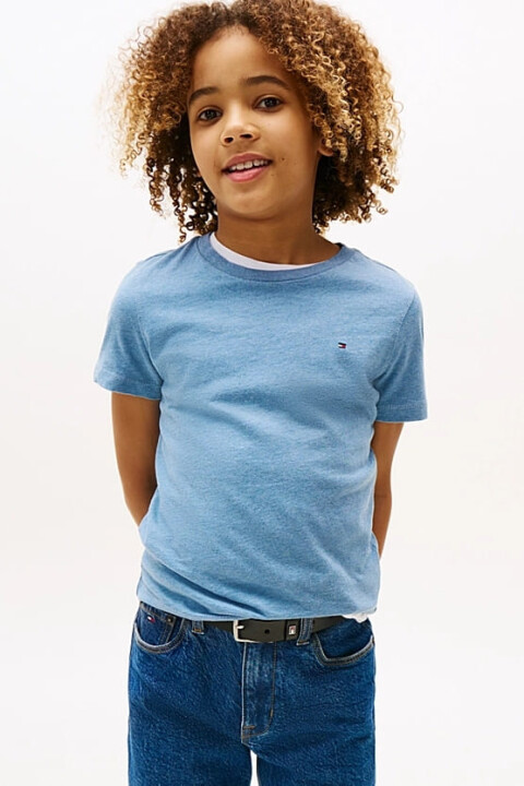 Erkek Çocuk Basic Pamuklu T-Shirt - Mavi - Tommy Hilfiger