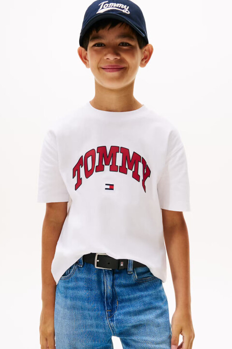 Erkek Çocuk Baskılı Kısa Kollu T-Shirt – Beyaz - Tommy Hilfiger