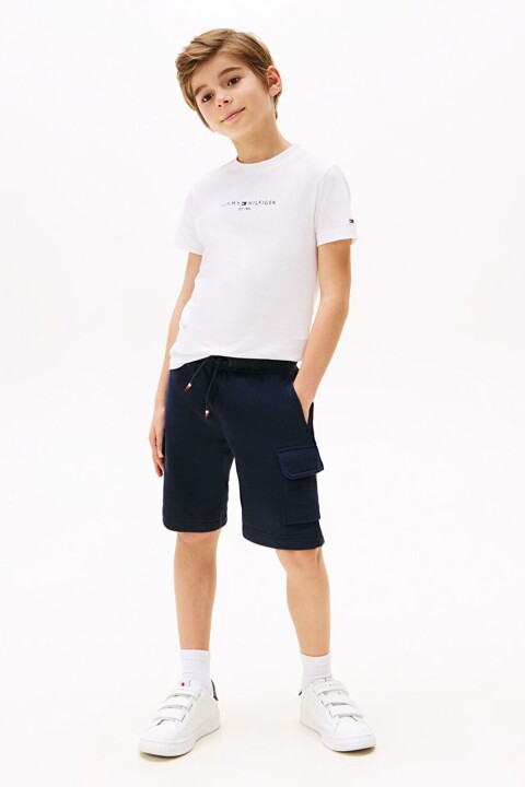 Erkek Çocuk Baskılı T-Shirt Ve Şort 2 Li Set - Beyaz - Tommy Hilfiger