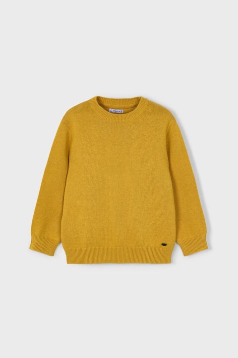 Erkek Çocuk Bisiklet Yaka Basic Triko Kazak - Hardal - Mayoral