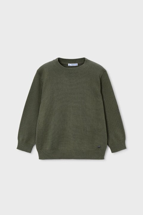 Erkek Çocuk Bisiklet Yaka Basic Triko Kazak - Yeşil - Mayoral