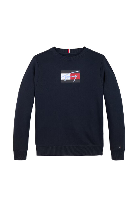 Erkek Çocuk Bisiklet Yaka Grafik Baskılı Sweatshirt - Lacivert 