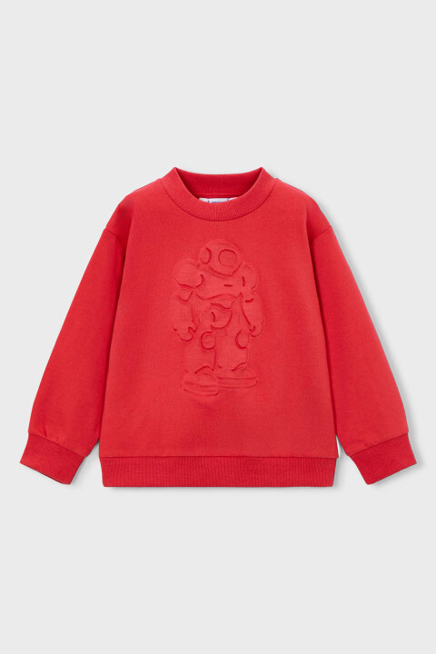 Erkek Çocuk Bisiklet Yaka Sweatshirt - Kırmızı - Mayoral