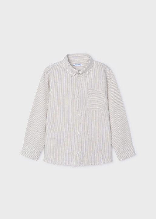 Erkek Çocuk Çizgili Gömlek Beyaz - Mayoral