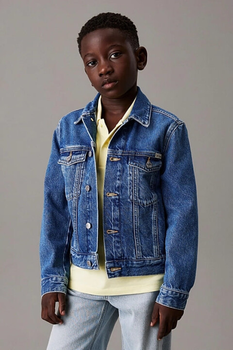 Erkek Çocuk Ck Bright Denim Ceket - Mavi - Calvin Klein