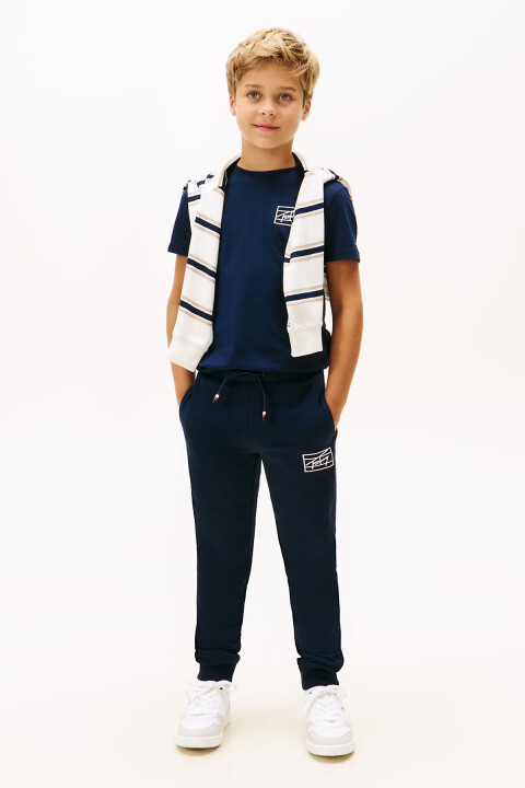 Erkek Çocuk Grafik Baskılı Eşofman Altı – Lacivert - Tommy Hilfiger