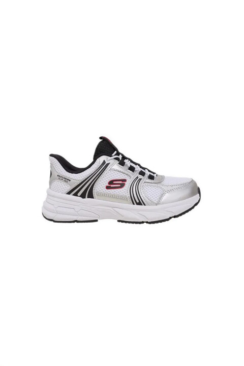 Erkek Çocuk Hands Free Slip-ins: Retro-Graph Spor Ayakkabı - Gümüş / Beyaz - Skechers