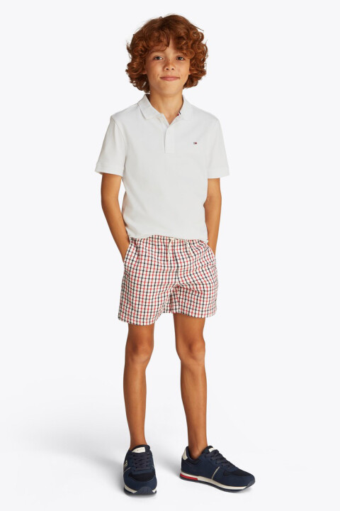 Erkek Çocuk Interlock Regular Polo T-Shirt - Beyaz - Tommy Hilfiger