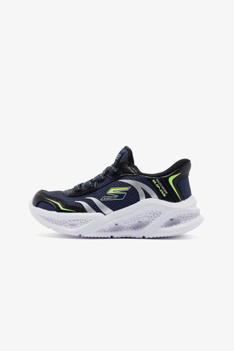 Erkek Çocuk Meteor Lights Brisk Spor Ayakkabı - Lacivert Siyah - Skechers