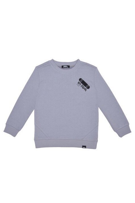 Erkek Çocuk No Fear Sweatshirt - Açık Gri - Benetton