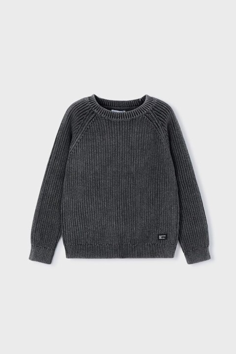 Erkek Çocuk Normal Kalıp Selanik Örgü Pamuklu Triko Kazak - Siyah - Mayoral