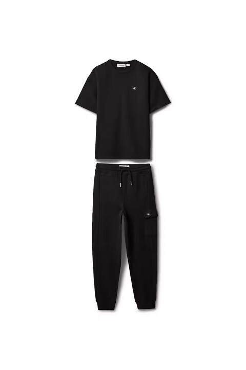 Erkek Çocuk Peach Co Terry S/S Takımı - Siyah - Calvin Klein