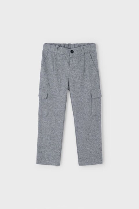 Erkek Çocuk Rahat Kalıp Kargo Cepli Pantolon - Gri Melanj - Mayoral