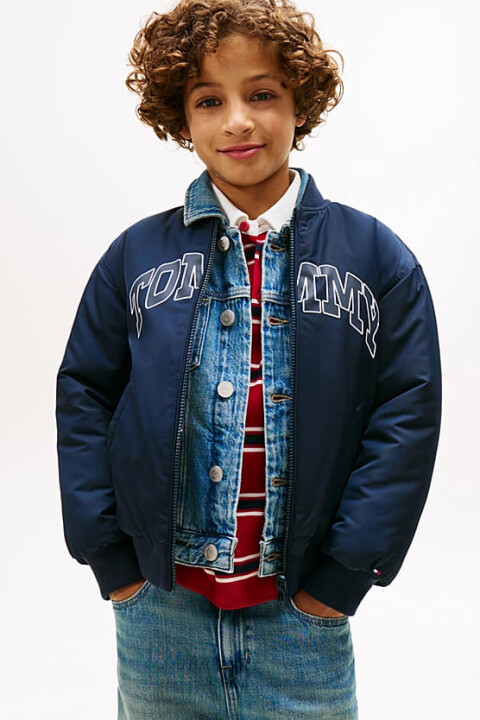 Erkek Çocuk Regular Fit Çift Taraflı Bomber Ceket - Lacivert - Tommy Hilfiger