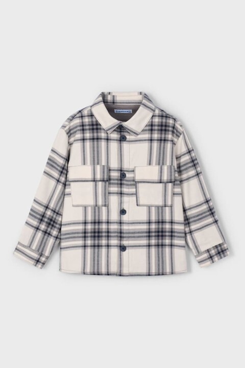 Erkek Çocuk Regular Fit Ekose Desenli Gömlek - Gri - Mayoral