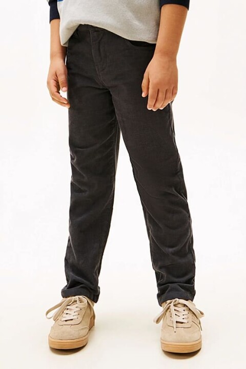 Erkek Çocuk Skater Fit Kadife Pantolon - Antrasit - Tommy Hilfiger