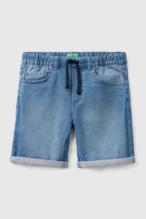 Erkek Çocuk Sweat Şort - Açık Mavi - Benetton