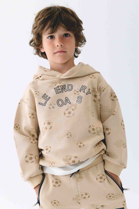Erkek Çocuk Sweatshirt - Açık Kahve - Mayoral
