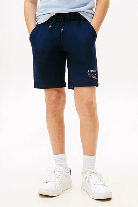 Erkek Çocuk Th Grafik Logo Sweat Şort - Lacivert - Tommy Hilfiger