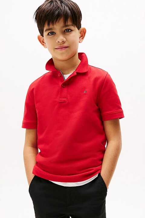 Erkek Çocuk Th Polo T-Shirt - Kırmızı 