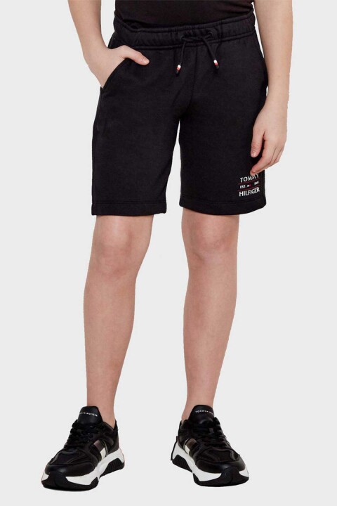 Erkek Çocuk Tommy Flag Hilfiger Şort - Siyah - Tommy Hilfiger