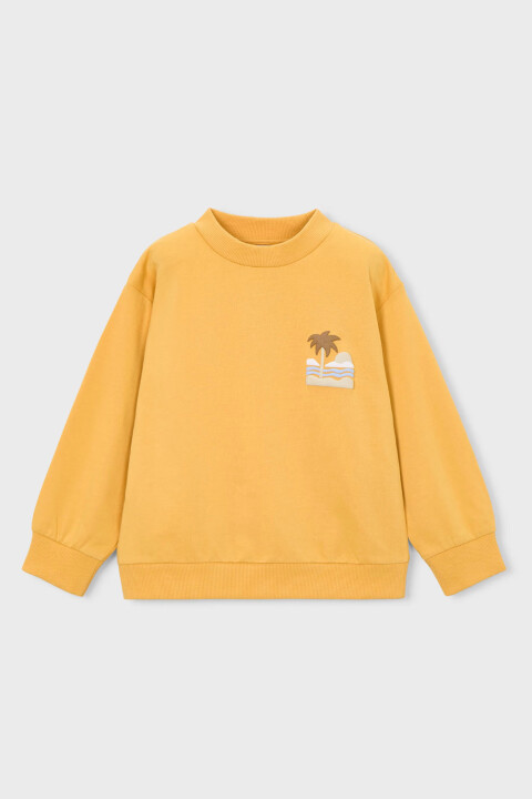 Erkek Çocuk Tropikal Aplike Detaylı Sweatshirt - Sarı - Mayoral