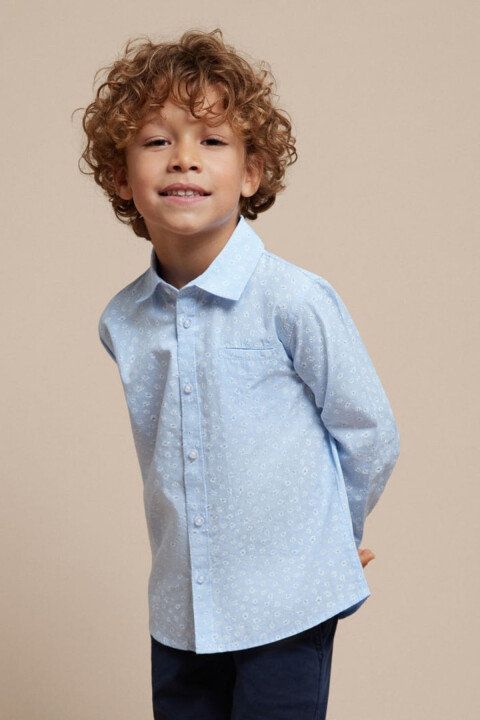 Erkek Çocuk Uzun Kollu Gömlek - Mavi - Mayoral