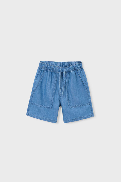 Erkek Çocuk Yumuşak Dokulu Denim Bermuda Şort - Mavi - Mayoral