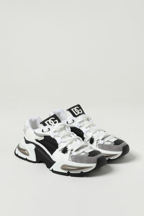 Erkek Çok Parçalı Chunky Sneakers - Beyaz/Siyah - Dolce&gabbana