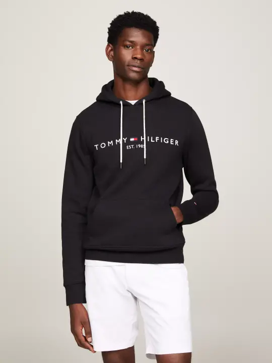 Erkek Core Tommy Logolu Sweatshirt - Siyah 