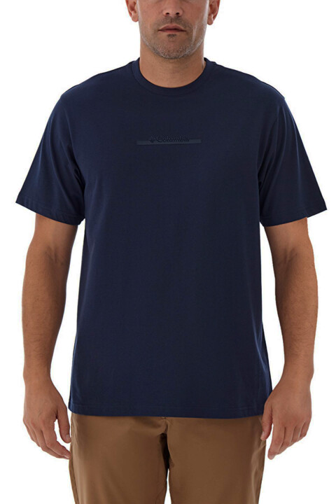 Erkek CSC Bar Split Graphic Kısa Kollu T-Shirt - Koyu Lacivert - Columbia