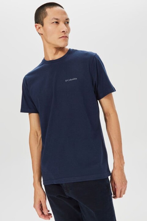 Erkek CSC Basic SLogo Brushed Kısa Kollu T-Shirt - Koyu Lacivert 