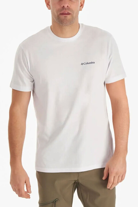 Erkek CSC M Basic Kısa Kollu T-Shirt - Beyaz - Columbia
