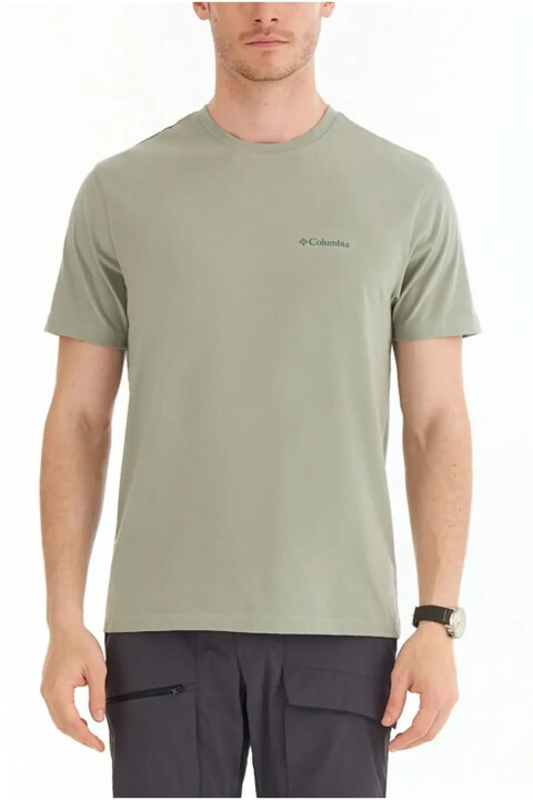 Erkek CSC M Basic Logo Kısa Kollu T-Shirt - Safari 