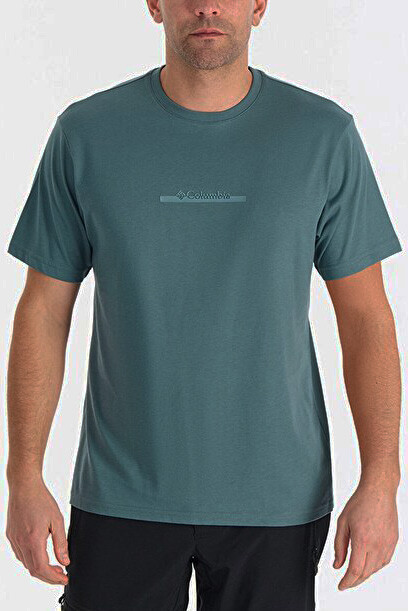 Erkek CSC M Var Split Kısa Kollu T-Shirt - Yeşil - Columbia