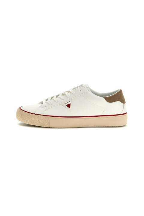 Erkek Davor Deri Sneaker - Beyaz 