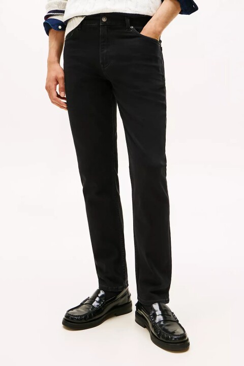 Erkek Denton Düz Kesim Jean Pantolon - Siyah - Tommy Hilfiger