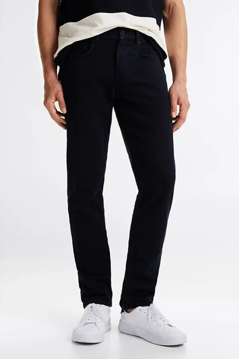 Erkek Denton Düz Paça Kot Pantolon - Lacivert - Tommy Hilfiger