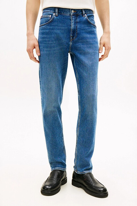 Erkek Denton Straight Fit Jean Pantolon - İndigo - Tommy Hilfiger