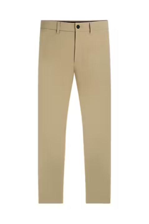 Erkek Denton Teknik Örgü Kumaş Chino Pantolon - Camel 