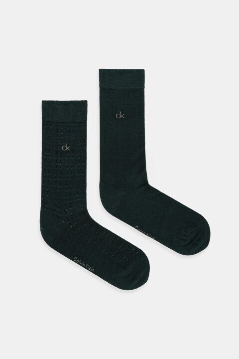 Erkek Desenli Çorap 2'li Paket - Yeşil - Calvin Klein