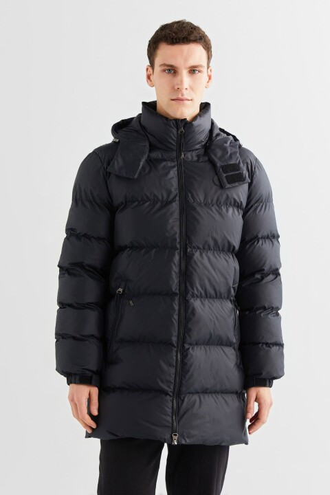 Erkek Dik Yaka Mont - Siyah - Gant